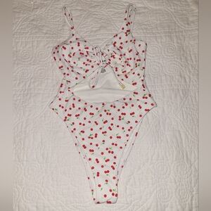PacSun White Cherry Print Swimsuit